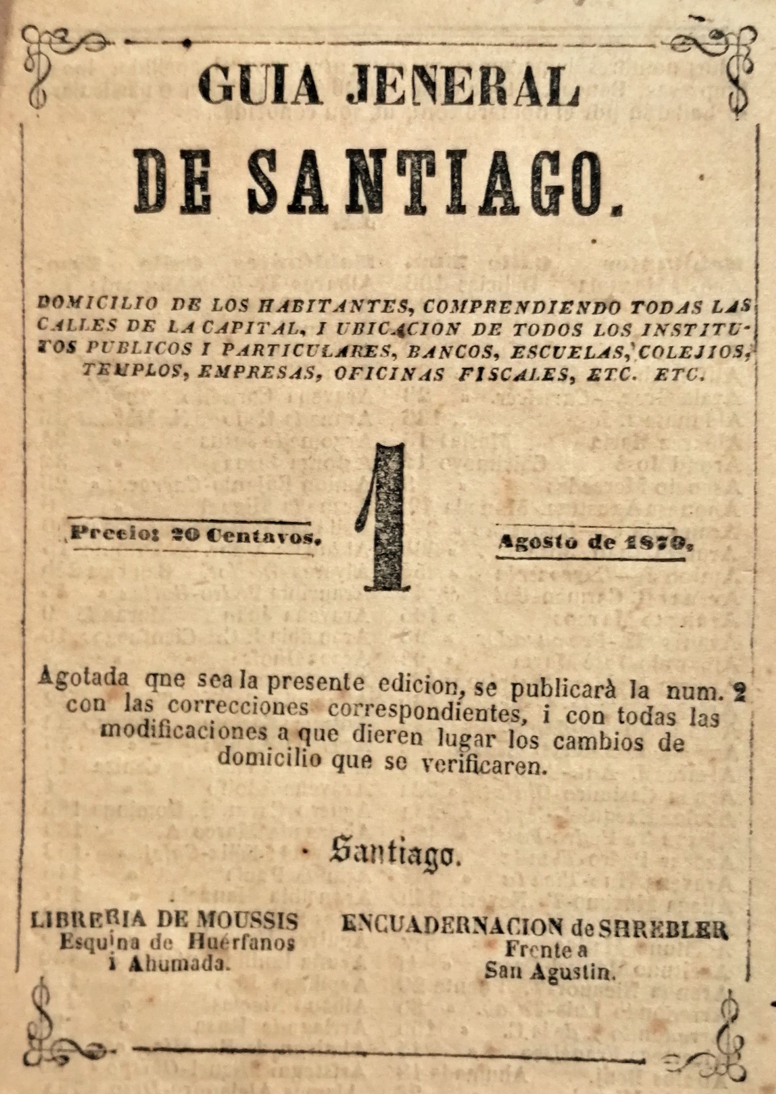 Guía general de Santiago 1879