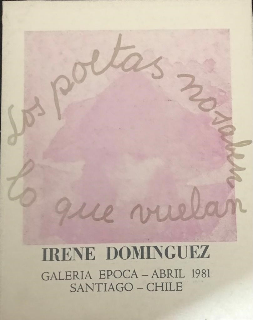 Irene Dominguez	Los poetas no saben lo que vuelan 