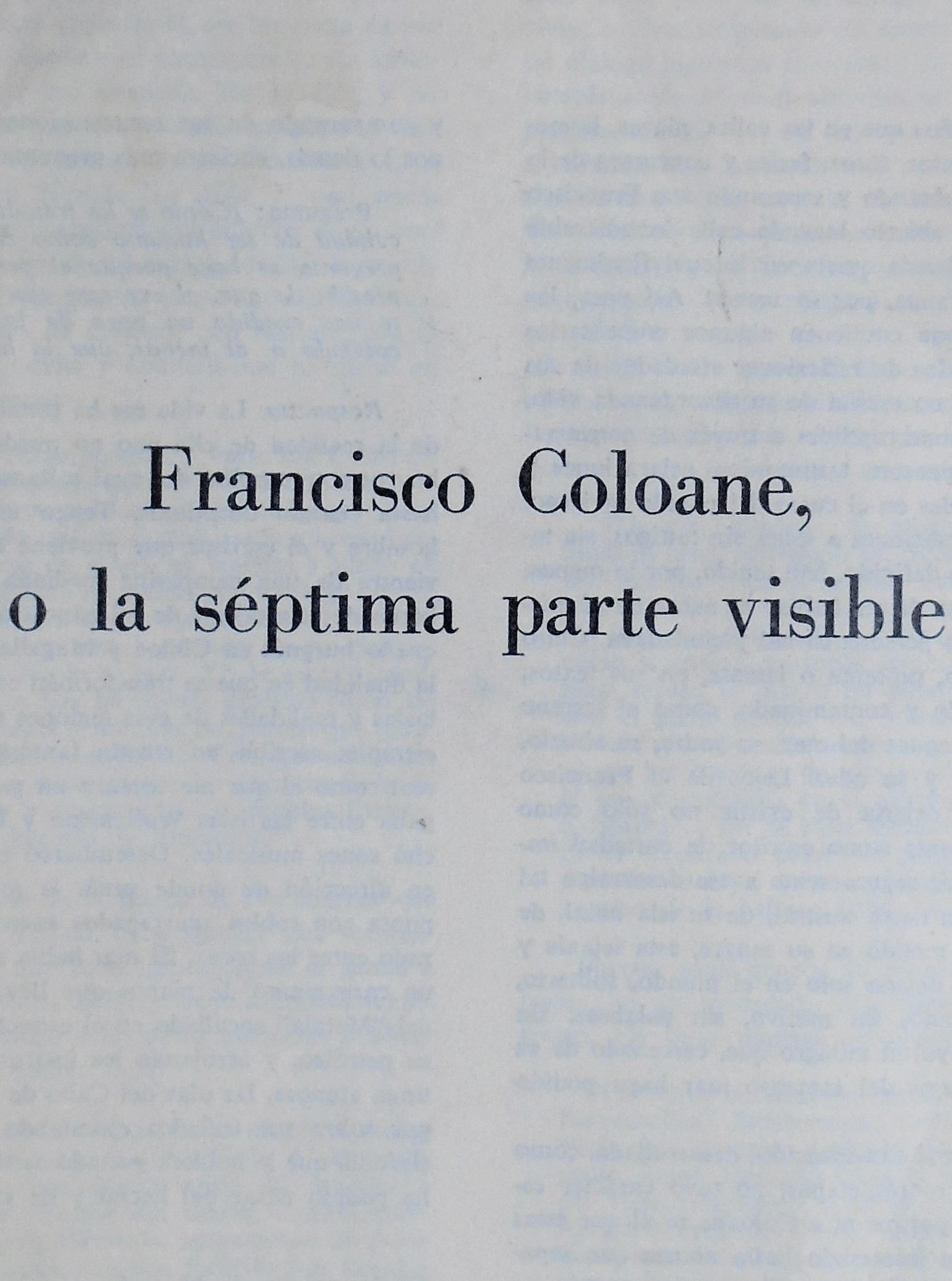 Carlos Droguett - Francisco Coloane o la séptima parte visible