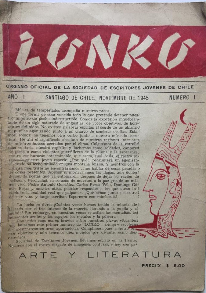 Lonko. Órgano oficial de la sociedad de escritores jóvenes de Chile 