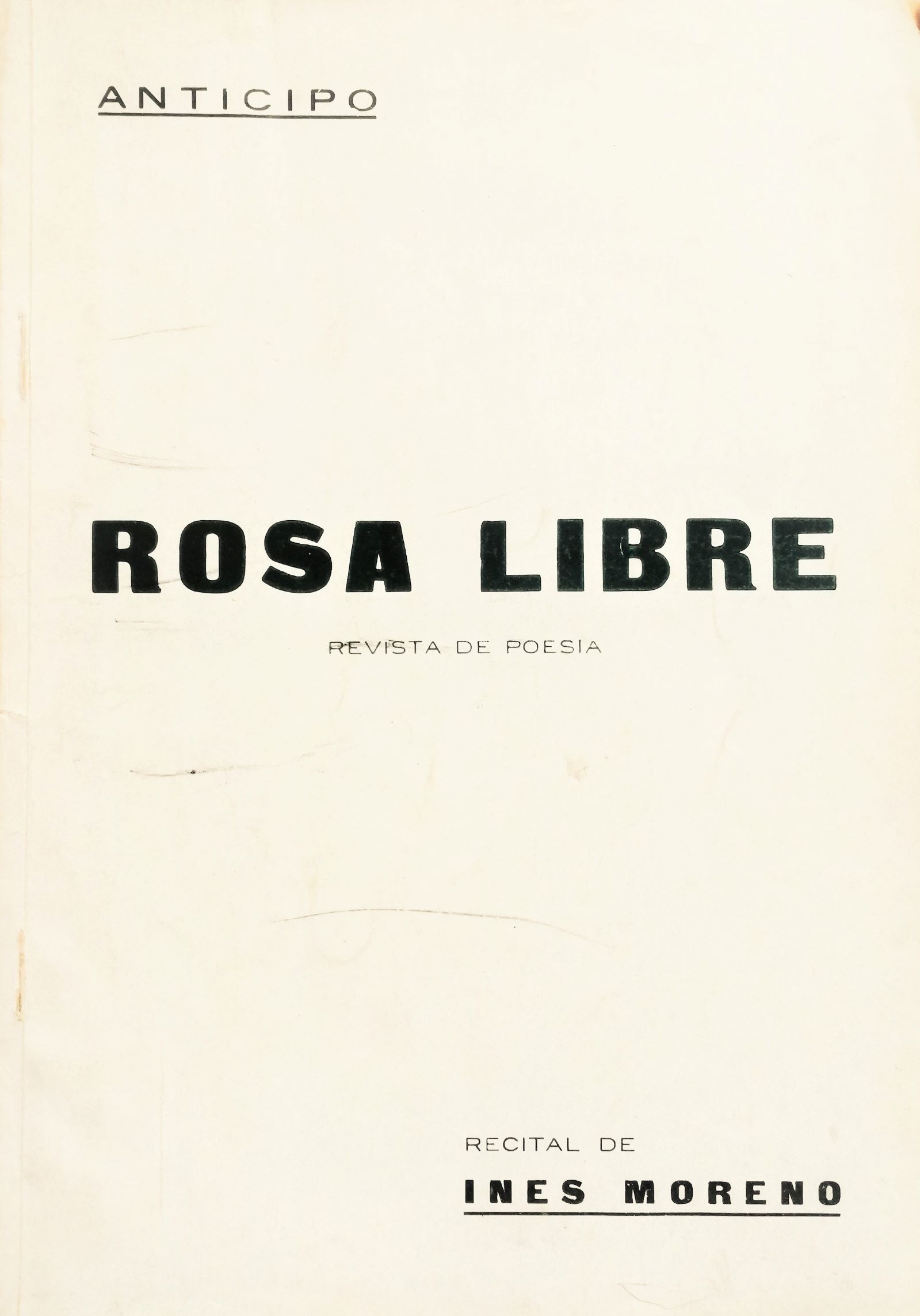 Rosa libre - Revista de poesía (1939) Firmada
