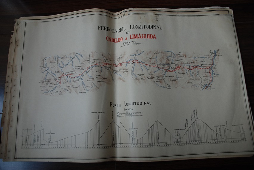 Ferrocarril Longitudinal Cabildo Limahuida 1910 Plano