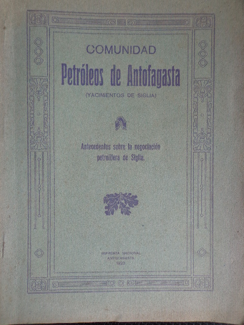 Comunidad Petróleos De  Antofagasta - Comunidad Petróleos De Antofagasta   Yacimientos De Sigla