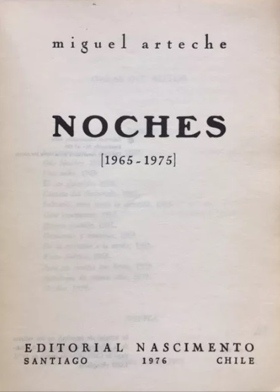 Miguel Arteche. Noches