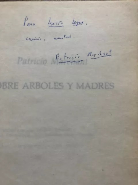 Patricio Marchant. Sobre árboles y madres. 