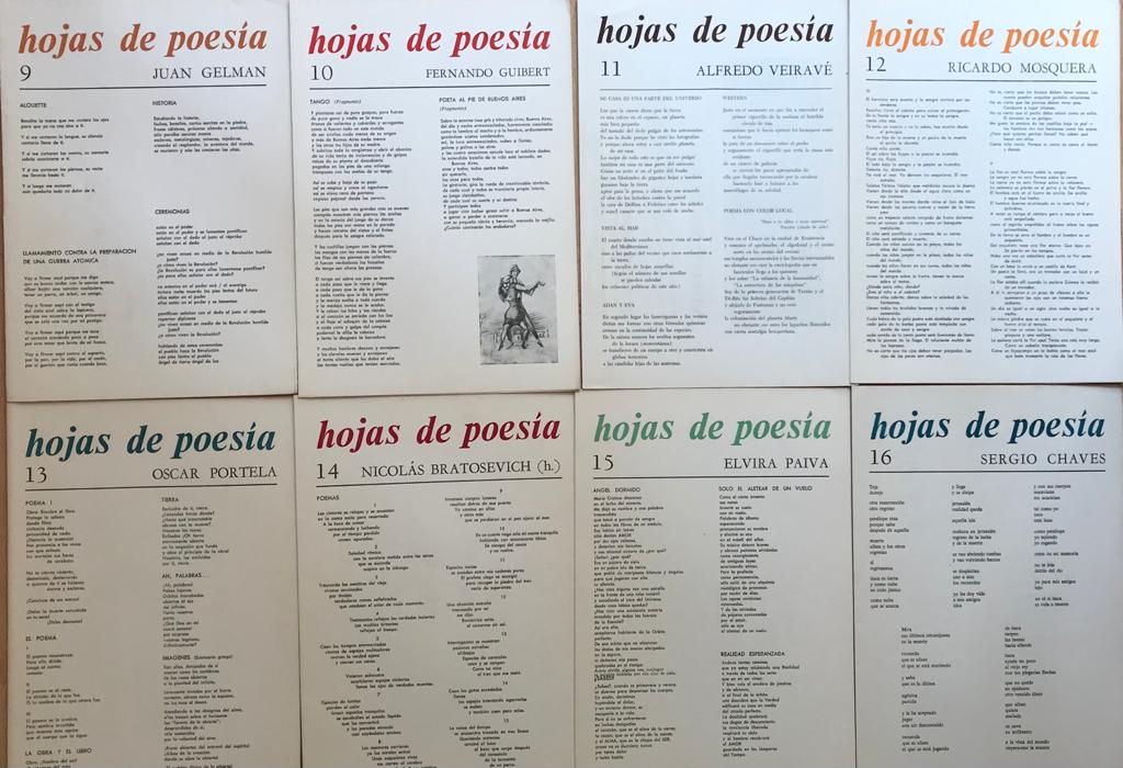 Varios autores 	Hojas de poesía 