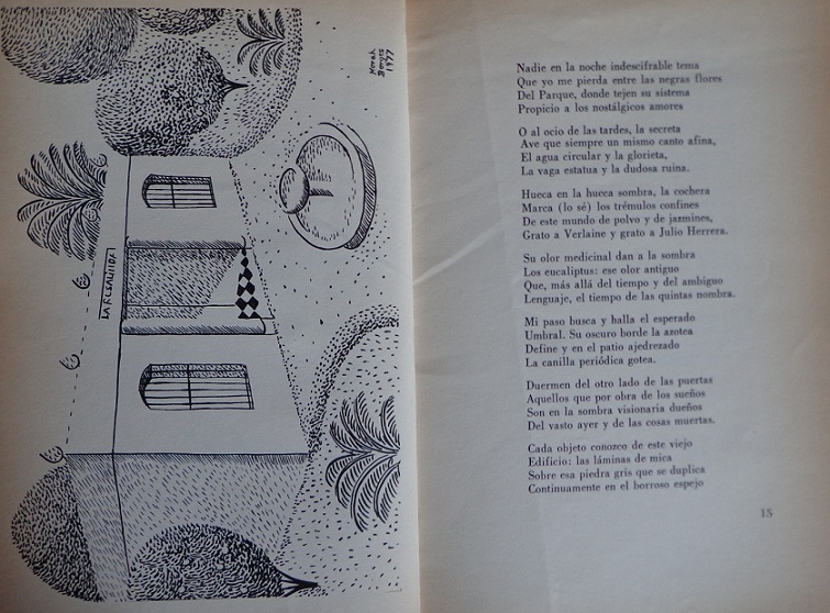 Jorge Luis Borges. Adrogué. Ilustraciones de Norah Borges