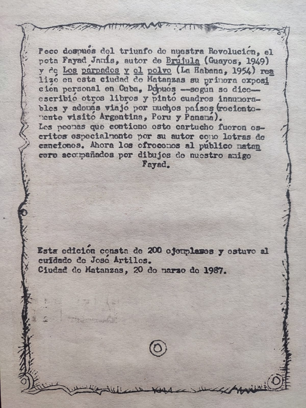 Fayad Jamis. Con tantos palos que te dio la vida y otras canciones.