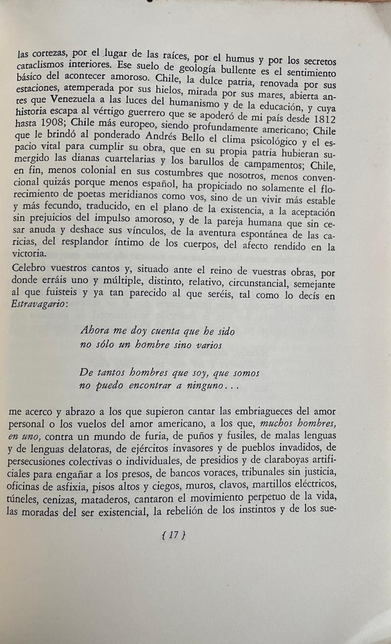 Juan Liscano, José Ramón Medina, Miguel Otero Silva, Luis Pastori y Rafael Pineda. 	Fuego de hermanos a Pablo Neruda 