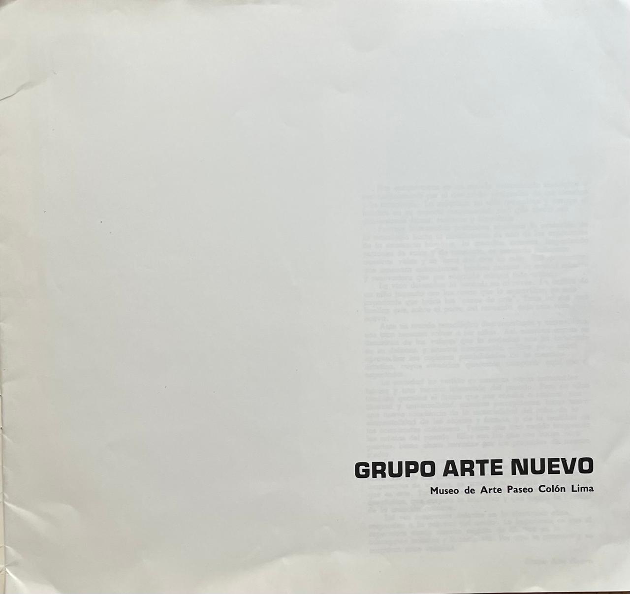 Grupo Arte Nuevo	Grupo arte nuevo. Museo de Arte Paseo Colón Lima.