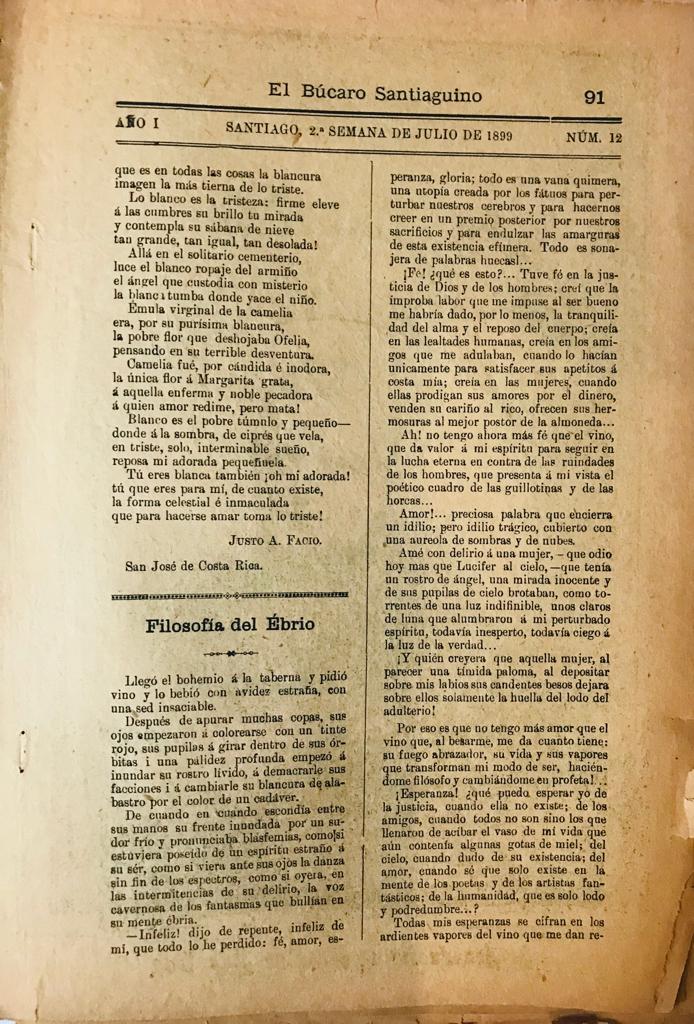 Mauret Caamaño. El Bucaro santiaguino. Periódico ilustrado literario