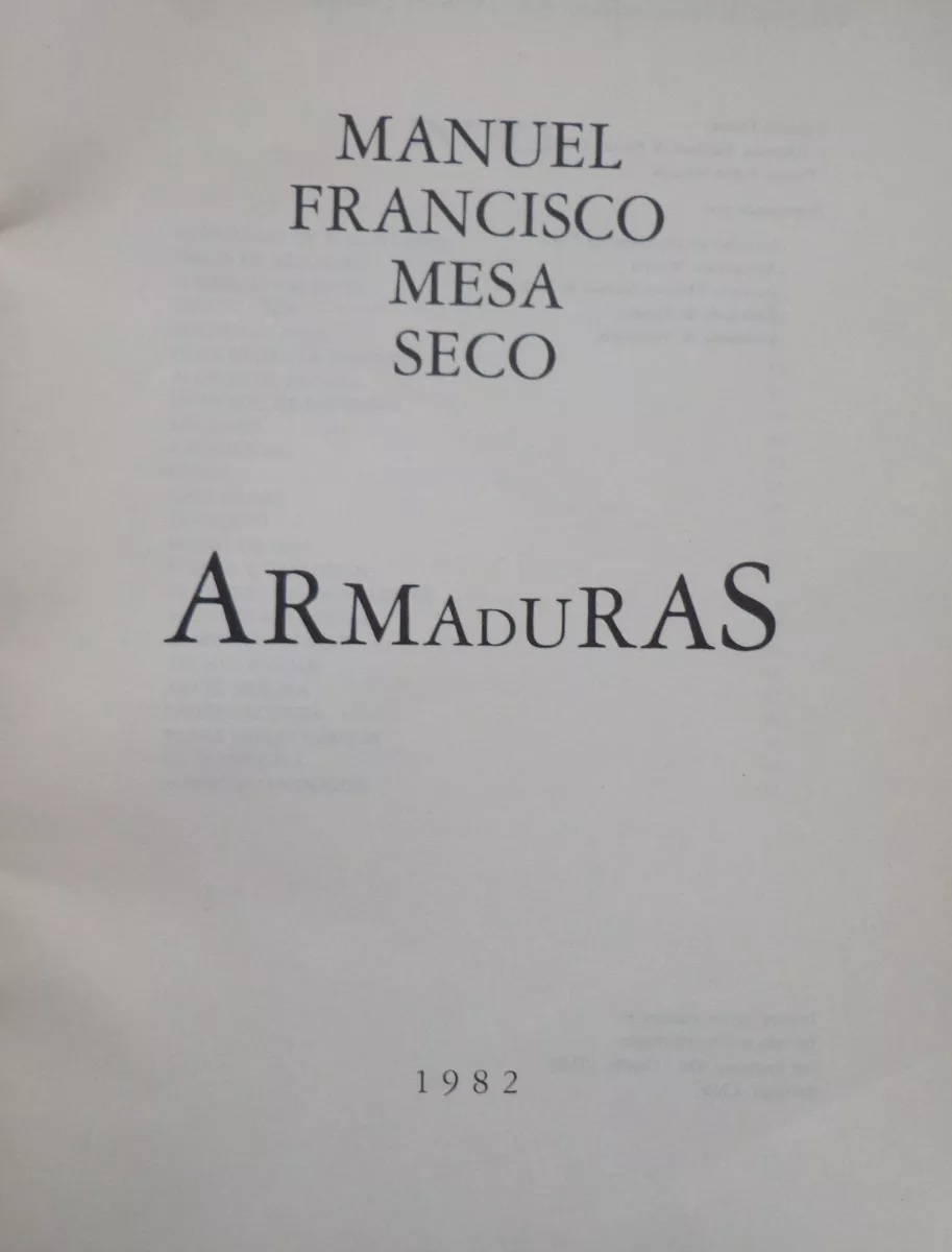 Manuel Francisco Mesa Seco. Armaduras 