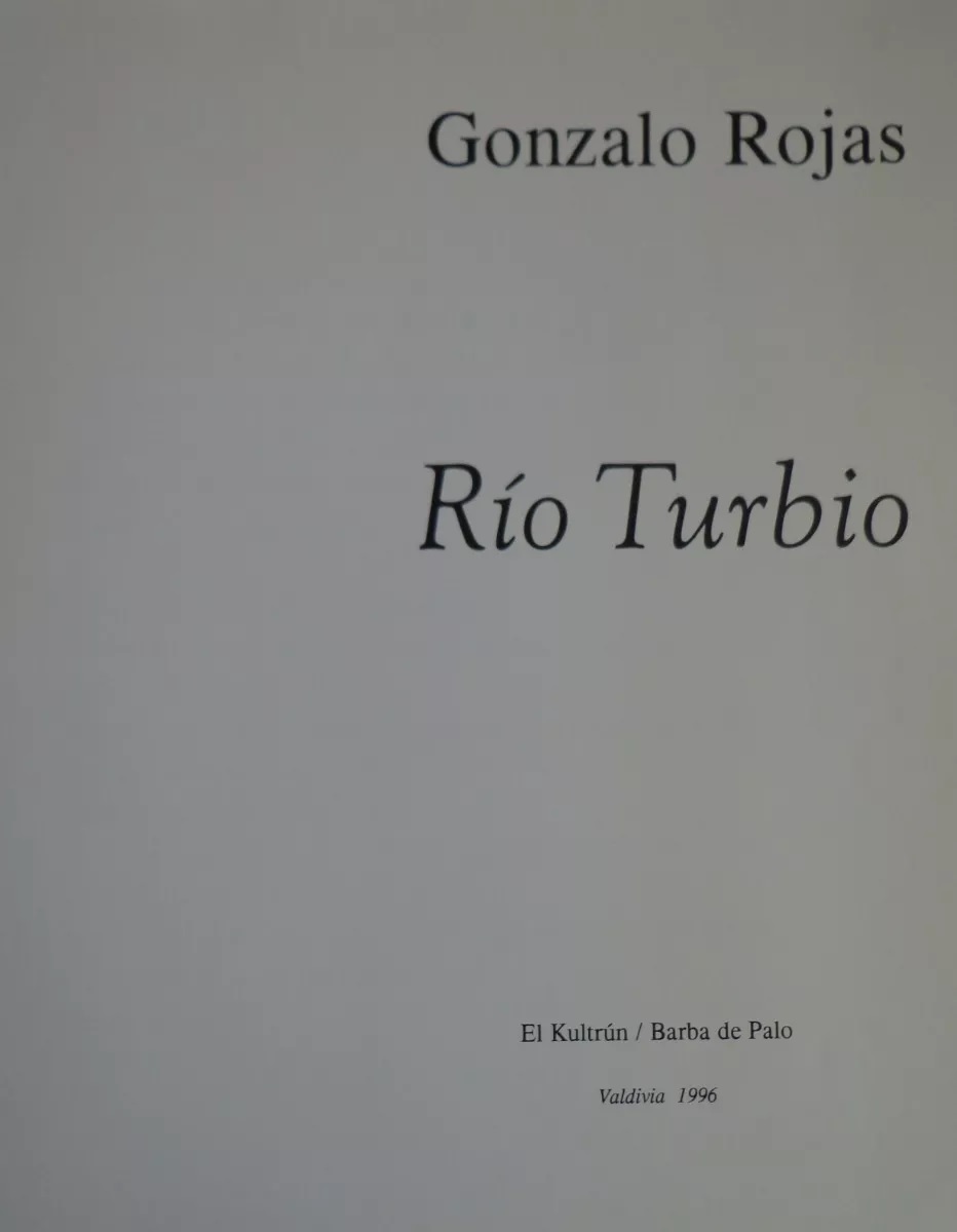 Gonzalo Rojas. Rio Turbio