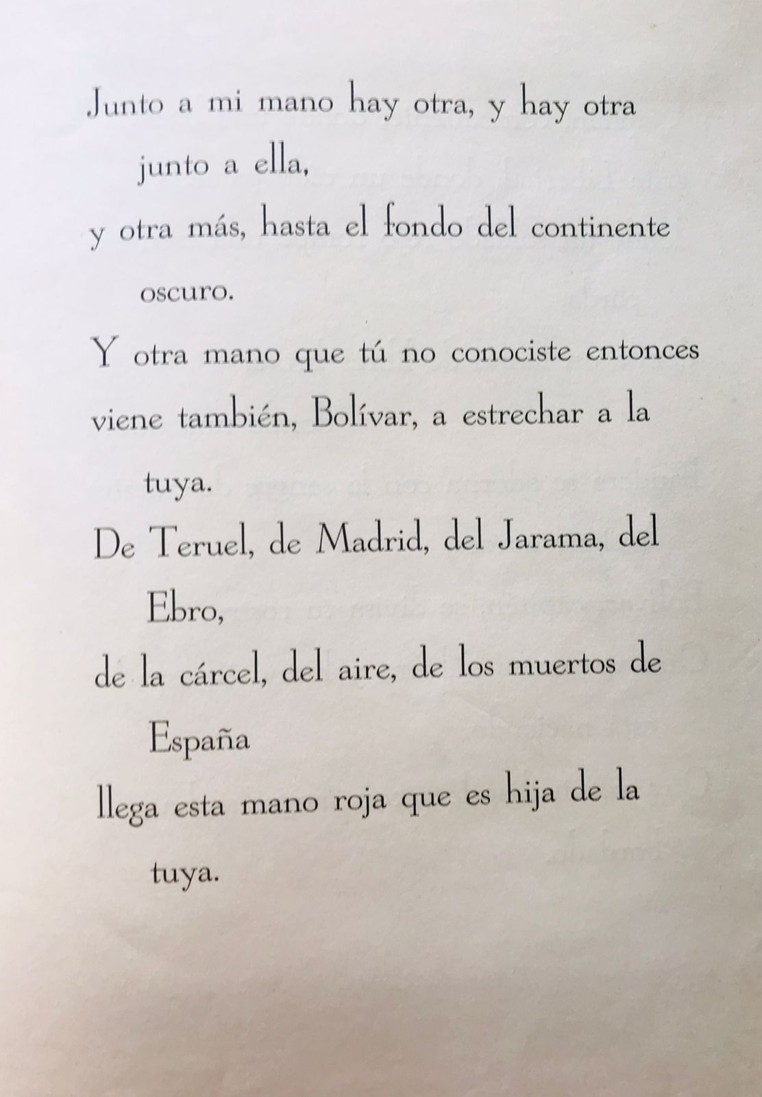 Pablo Neruda	Un canto para Bolivar