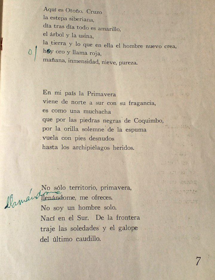 Pablo Neruda. Cuando de Chile.