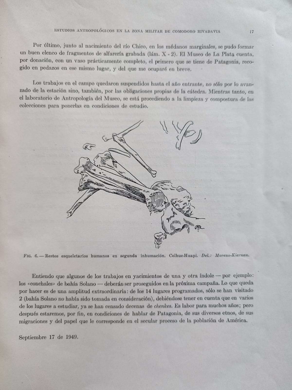 Milcíades Alejo. Anales del Museo de La Plata, Sección Antropología N°1. Estudios antropológicos en la zona militar de Comodoro Rivadavia i relación. 