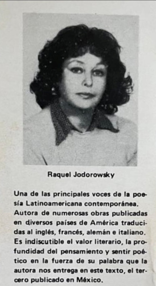 Raquel Jodorowsky. Sin antes ni después. 