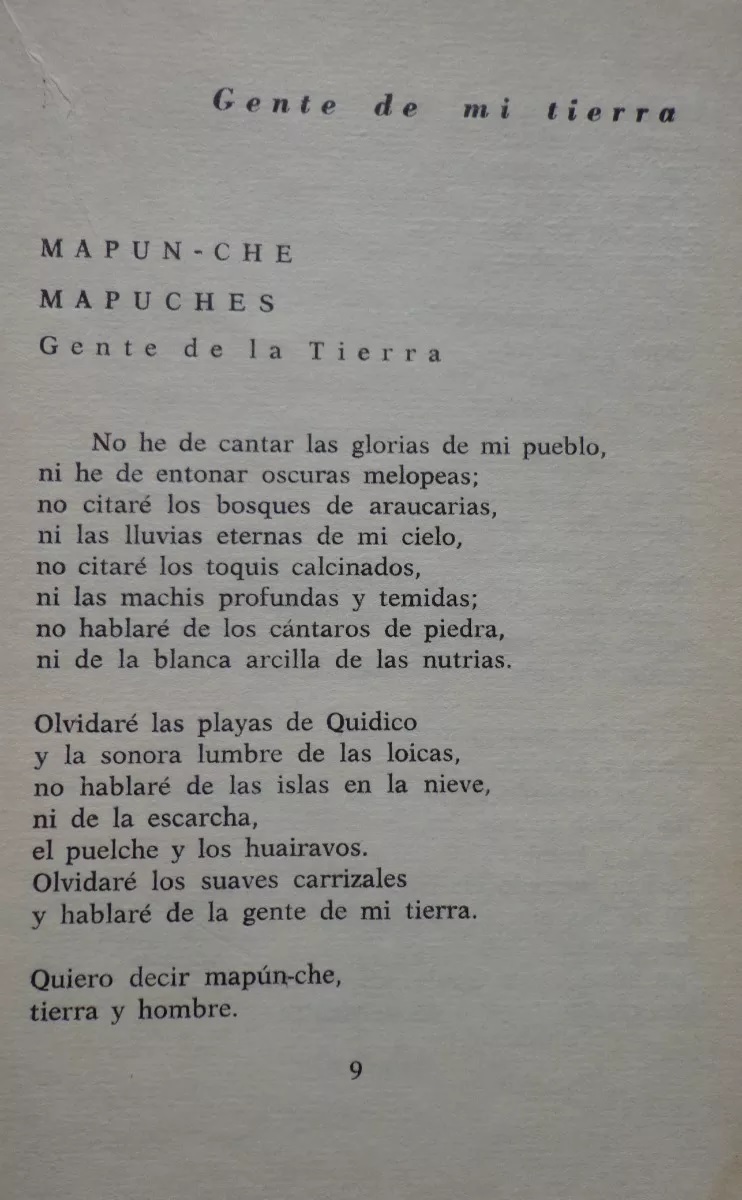 Eric Troncoso. Maitenes bajo la lluvia: poesia mapuche