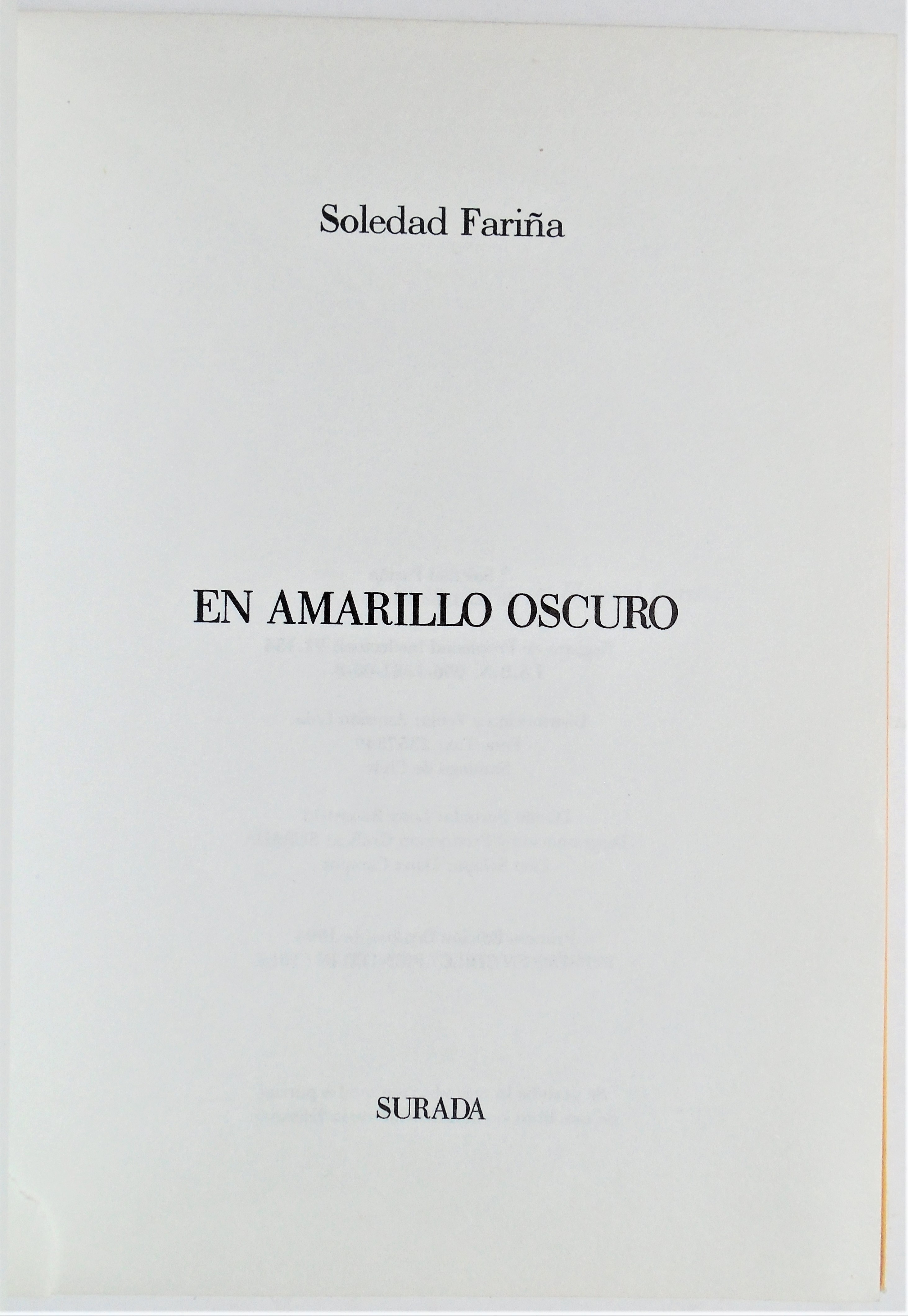 Soledad Fariña - En amarillo oscuro 