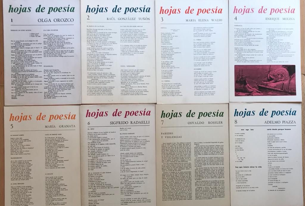 Varios autores 	Hojas de poesía 