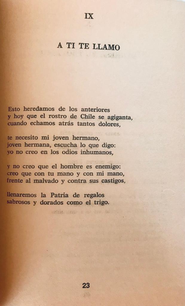 Pablo Neruda.	Incitación al Ni+onicidio y alabanza de la Revolucion Chilena