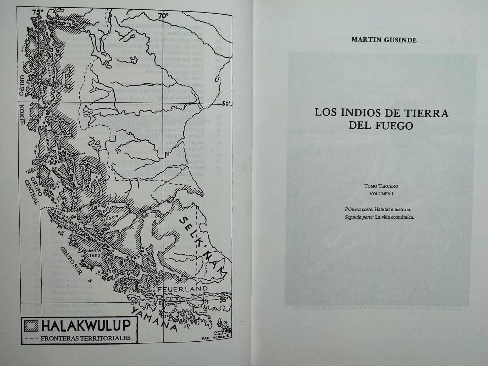 Martín Gusinde. Los Indios de Tierra del Fuego.  