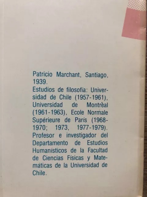 Patricio Marchant. Sobre árboles y madres. 