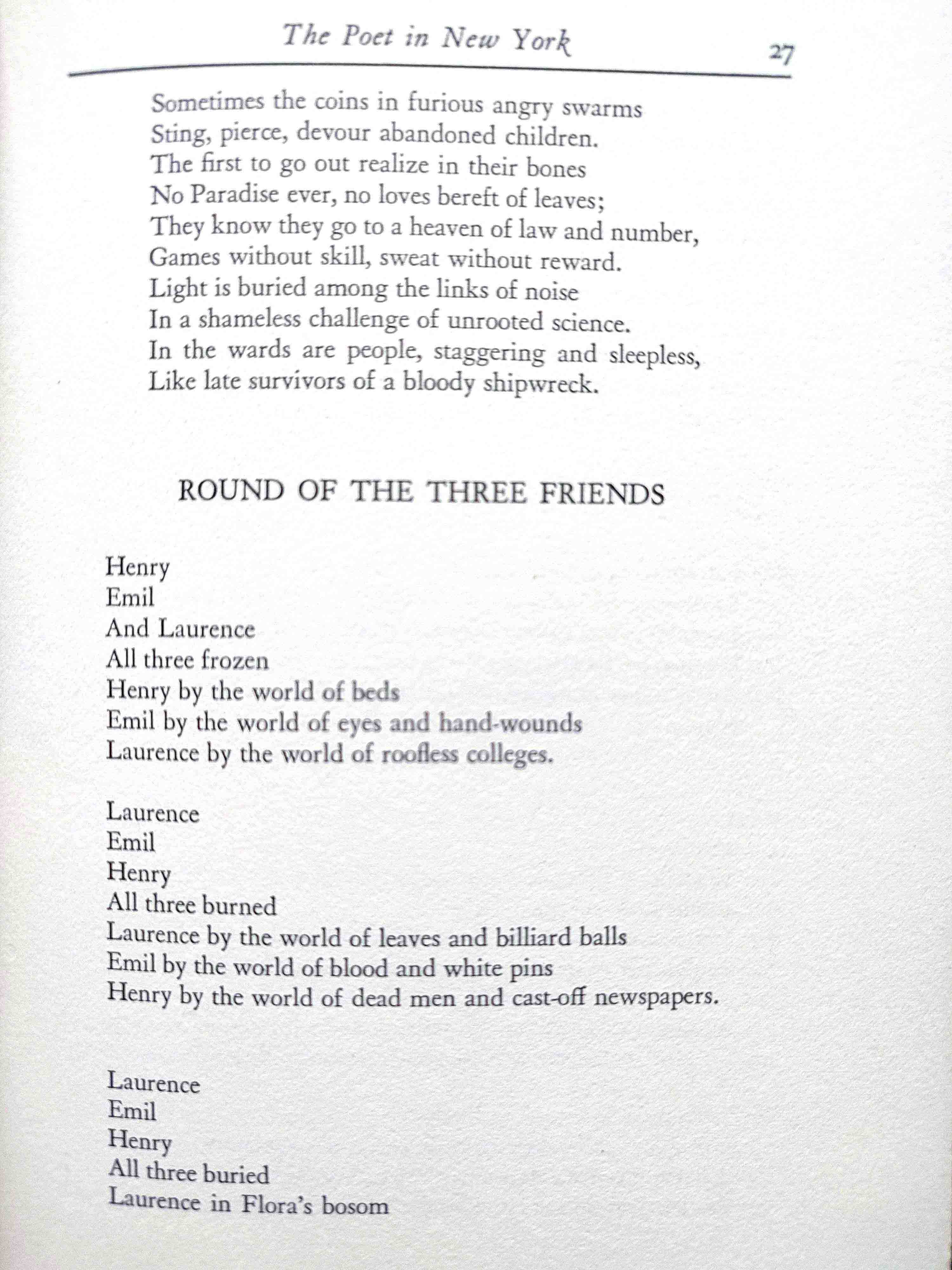 Francisco García Lorca The Poet in New York and other poems