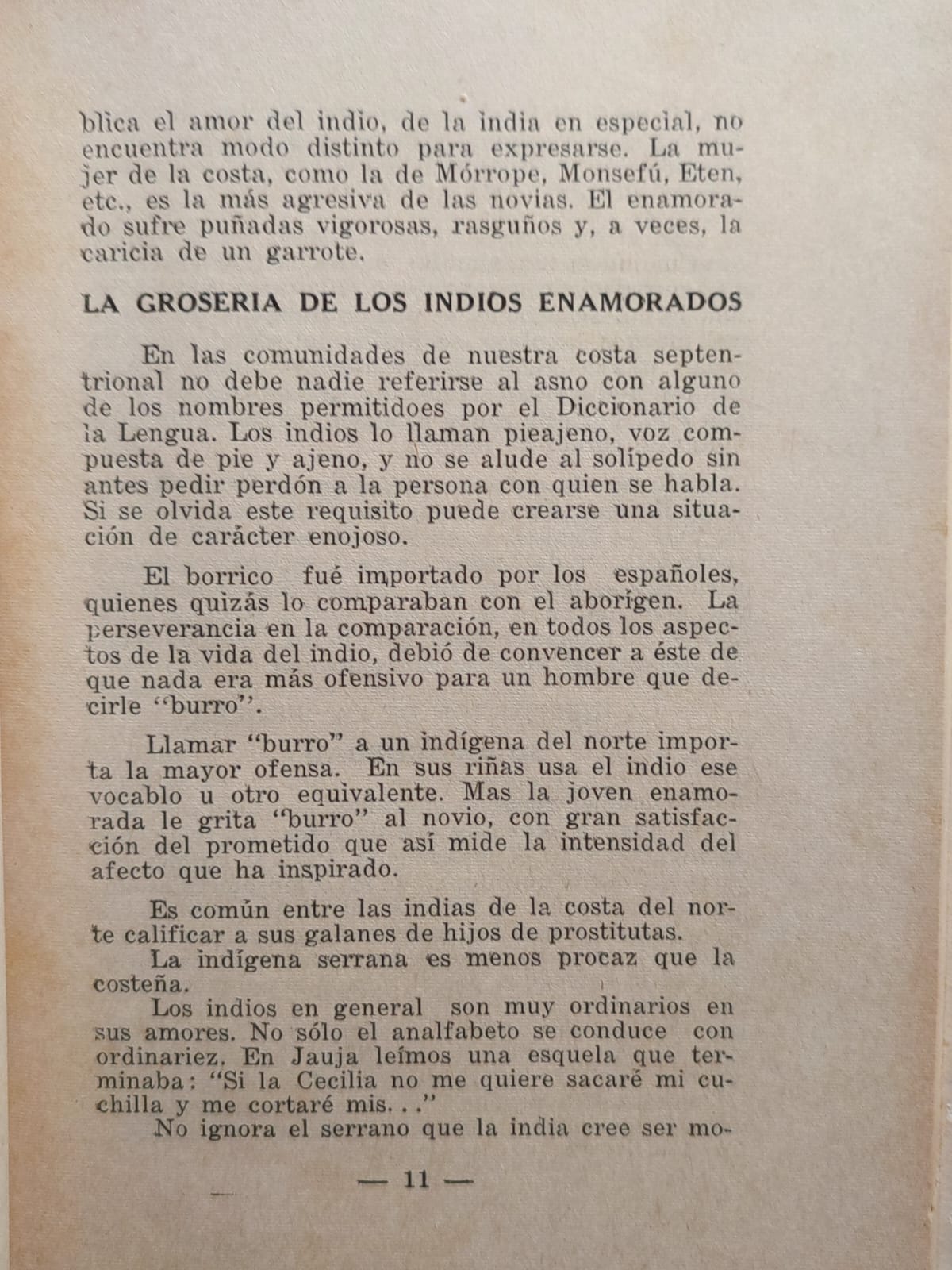 Victor Lucio Villavicencio La vida sexual del indígena peruano 