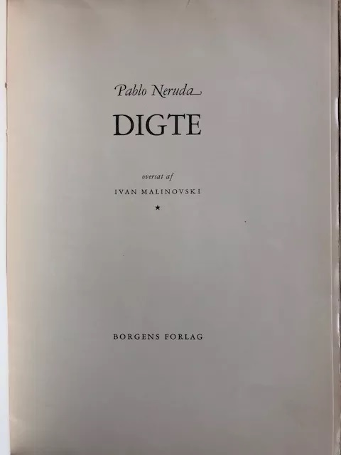 Pablo Neruda. Digte (poemas)