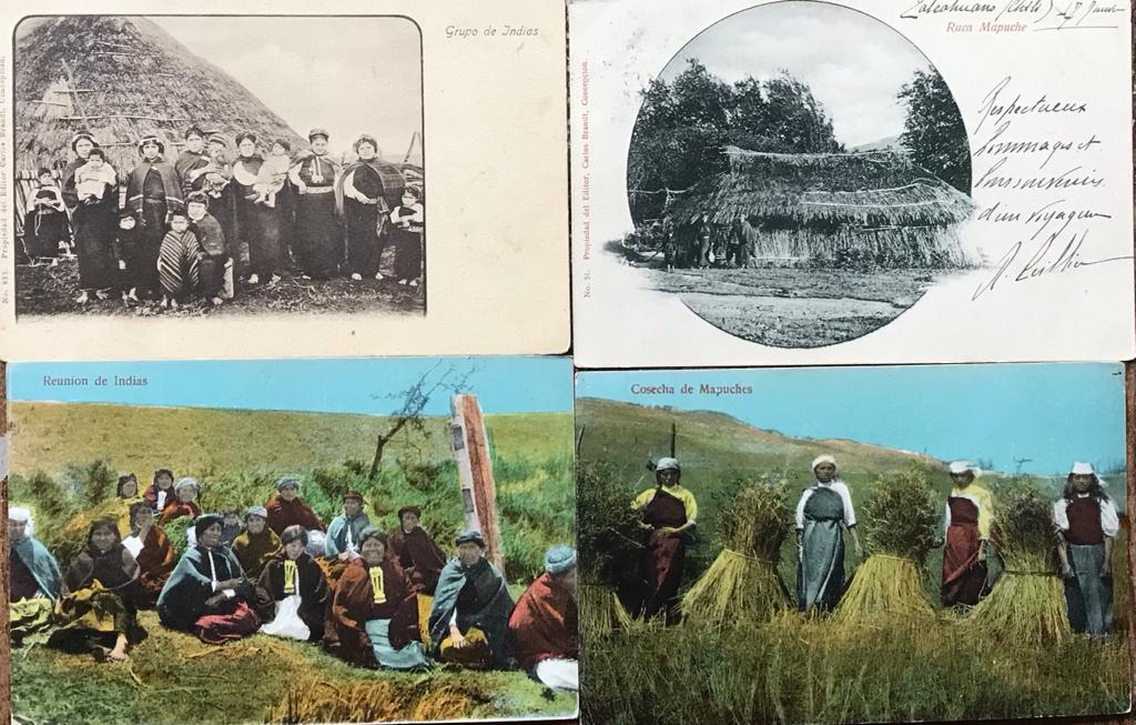 19 postales de Indigenas fueguinos- Estrecho de Magallanes 