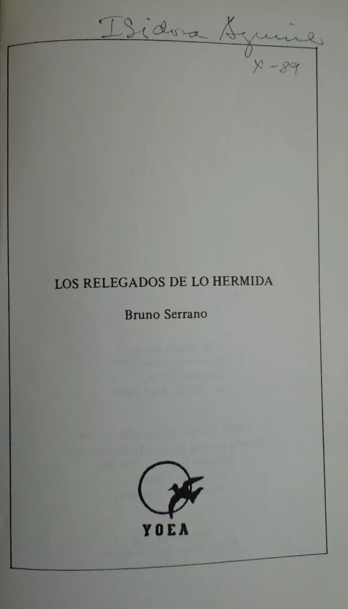 Bruno Serrano. Los relegados de Lo Hermida