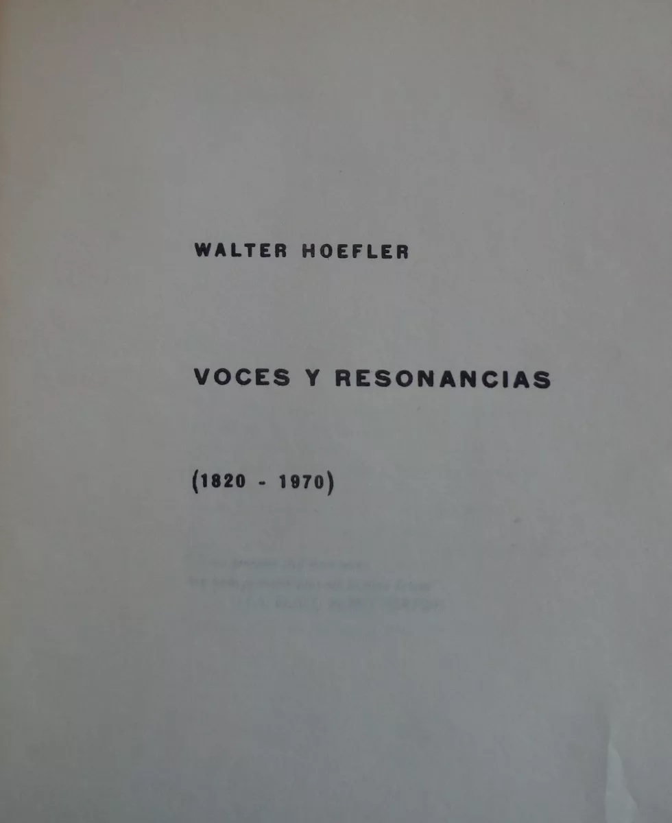 Walter Hoefler, Enrique Valdes. Dos cantos 