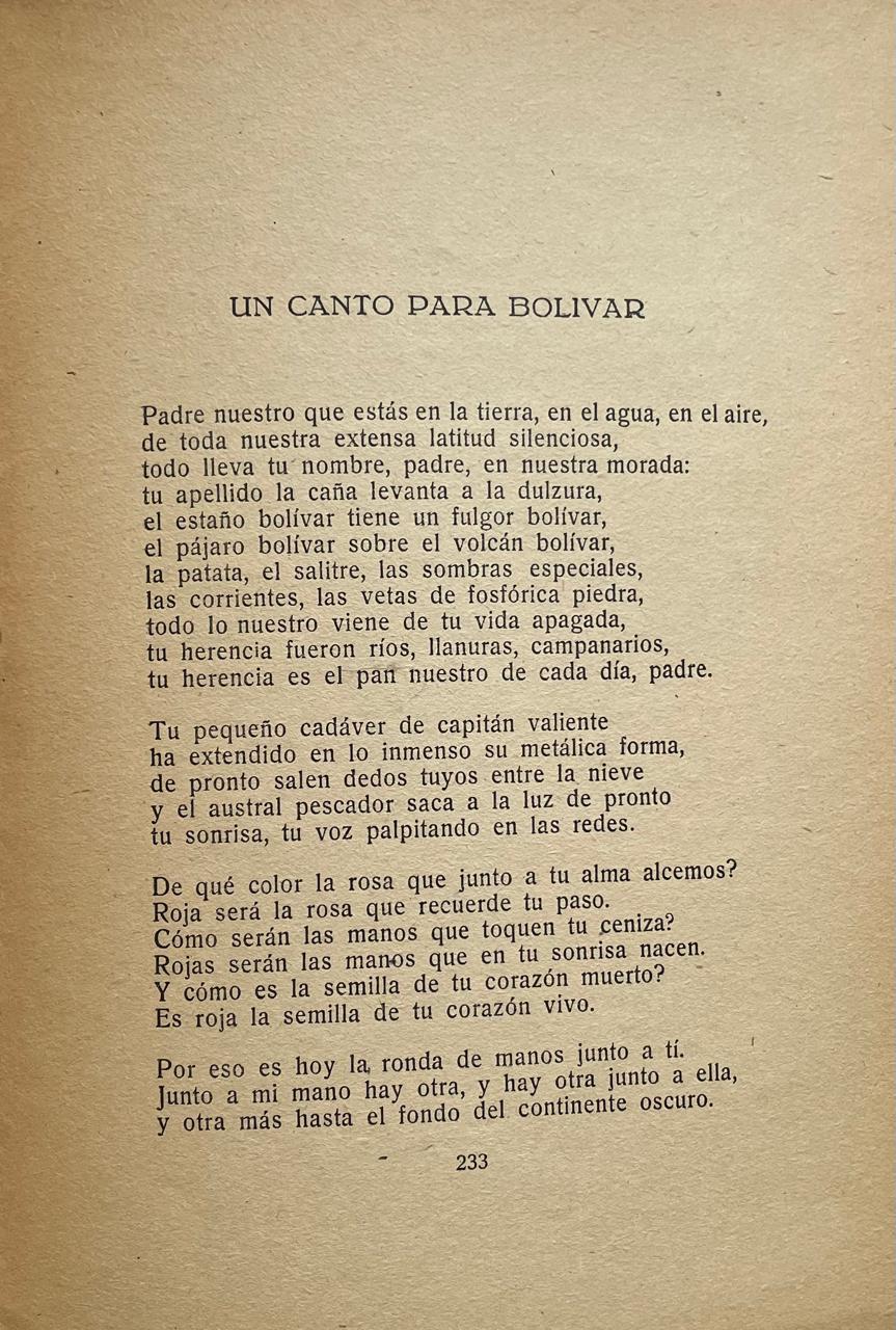 Pablo Neruda 	Cántico