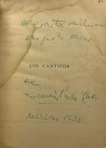 German Pardo García. Los cánticos. Poemas