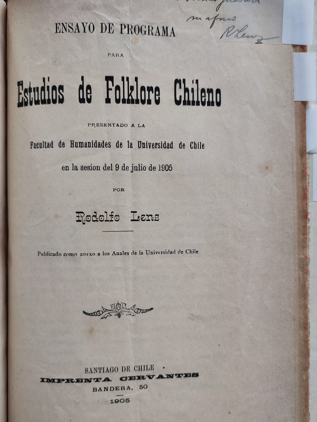 Varios autores. Etnología Americana. Literatura antropológica y etnológica de Chile. Capítulo segundo de una obra en prensa. 