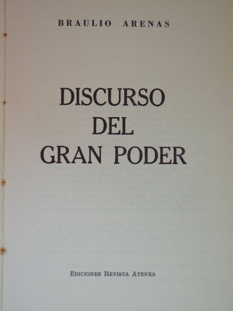 Braulio Arenas - Discurso del gran poder  