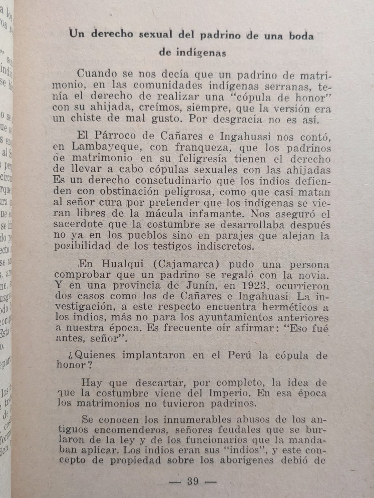 Victor Lucio Villavicencio La vida sexual del indígena peruano 