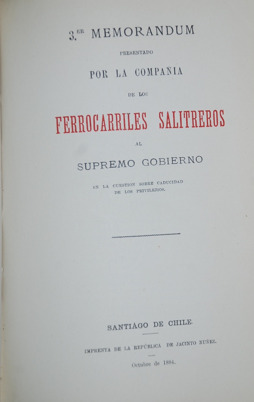 Compañía de Ferrocarriles Salitreros Limitada.