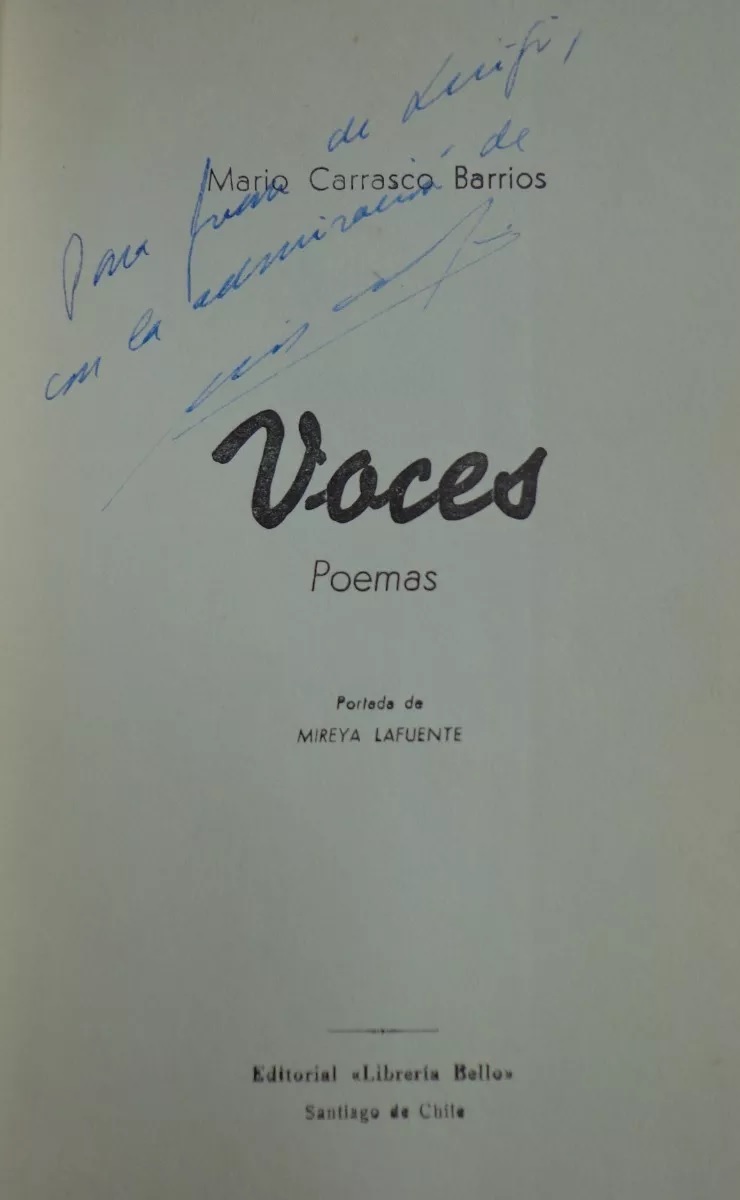 Mario Carrasco Barrios. Voces : poemas 