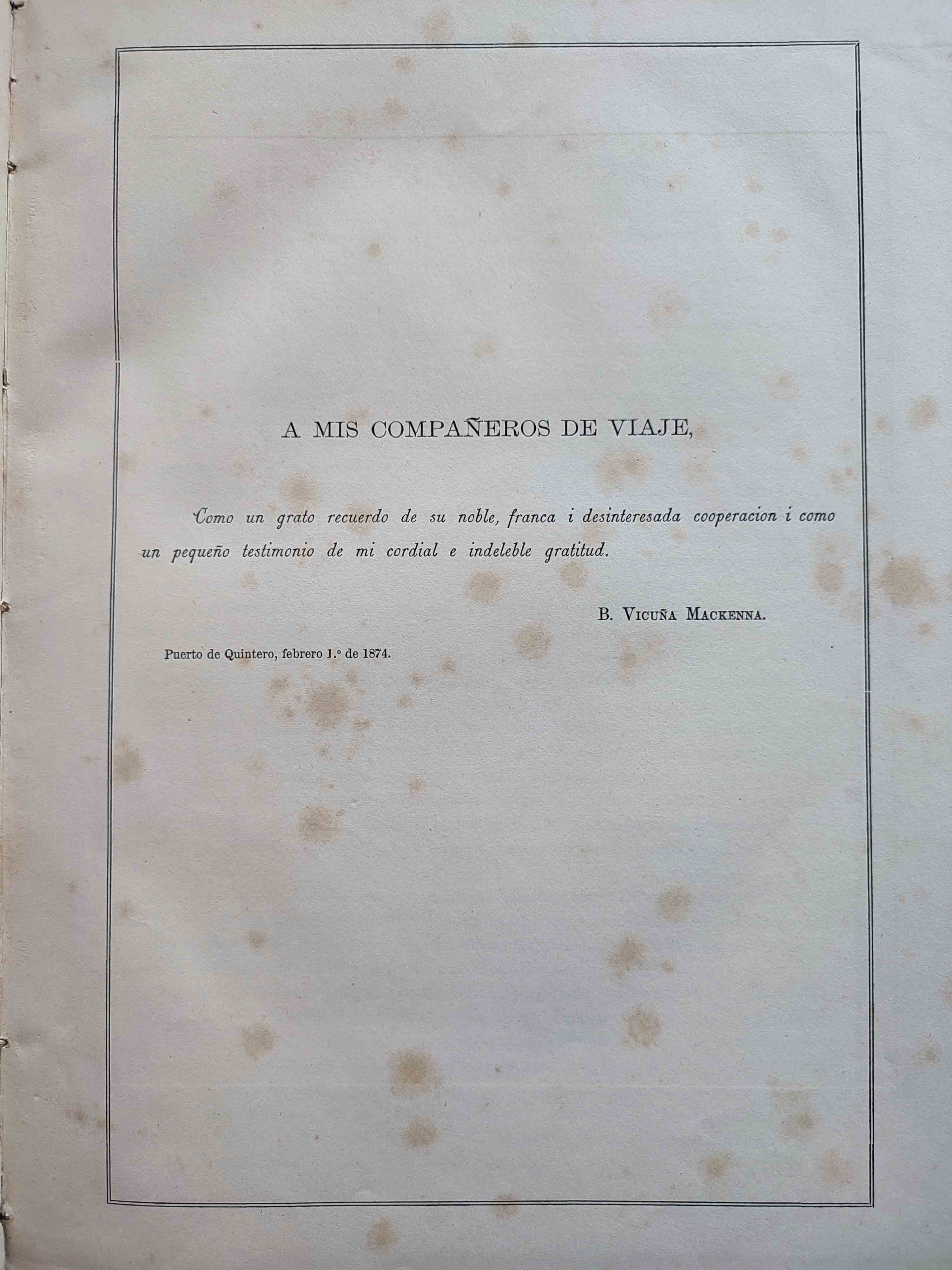 Benjamín Vicuña Mackenna	Esploración de las lagunas negra y del encañado en las cordilleras de San José y del valle del Yeso ejecutada en marzo de 1873 por una comisión presidida por el intendente de la provincia de Santiago 