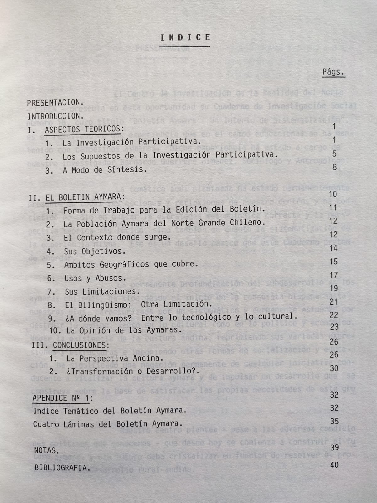 Bernardo Guerrero.	Cuadernos de Investigación Social N° 19. El Boletín Aymara. Un intento de sistematización. 