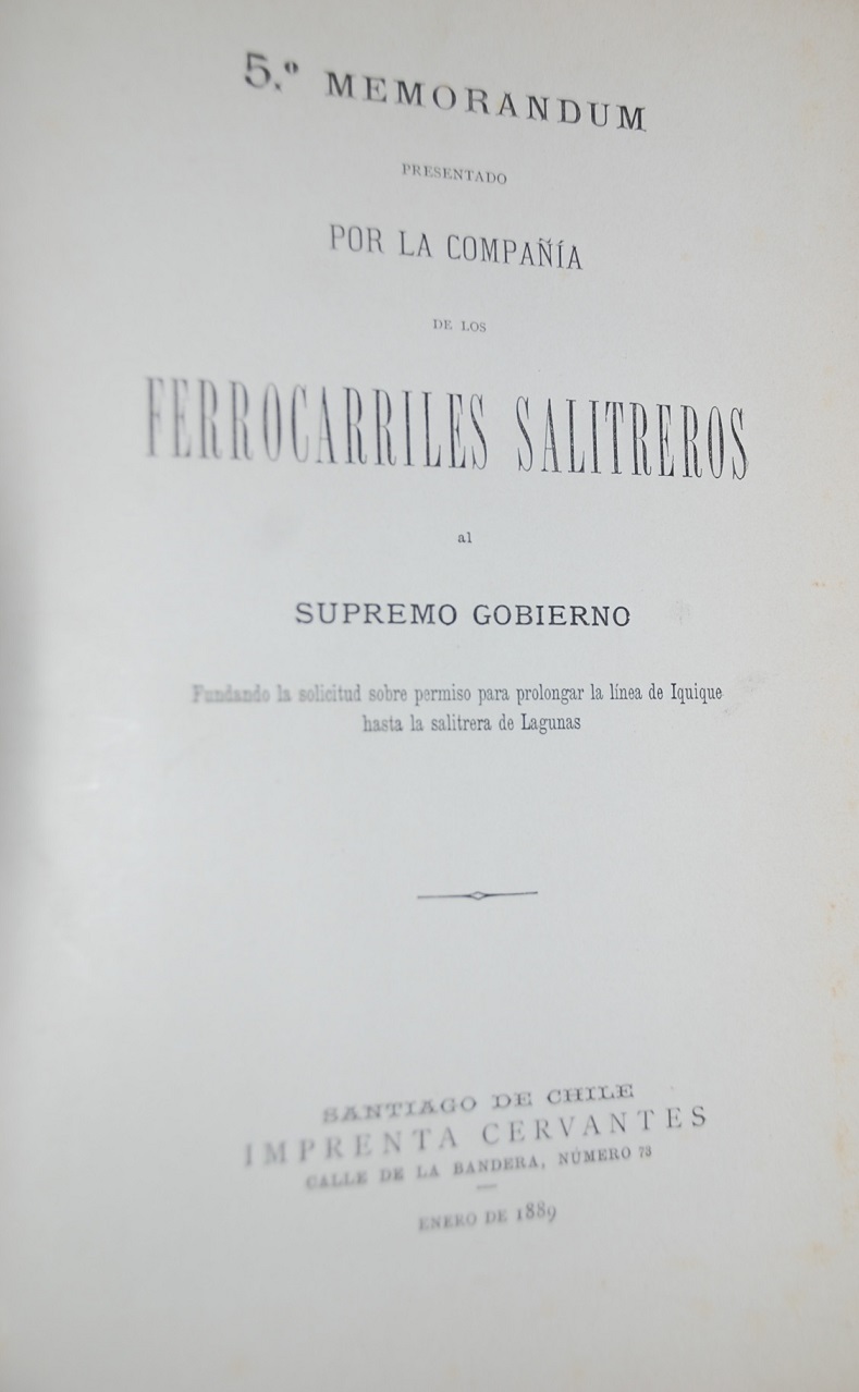 Compañía de Ferrocarriles Salitreros Limitada.