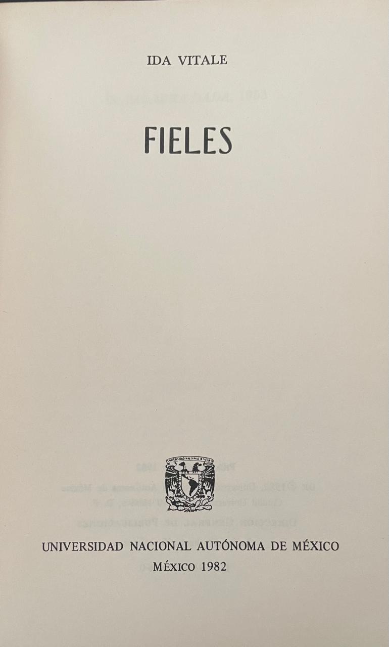 Ida Vitale 	Fieles