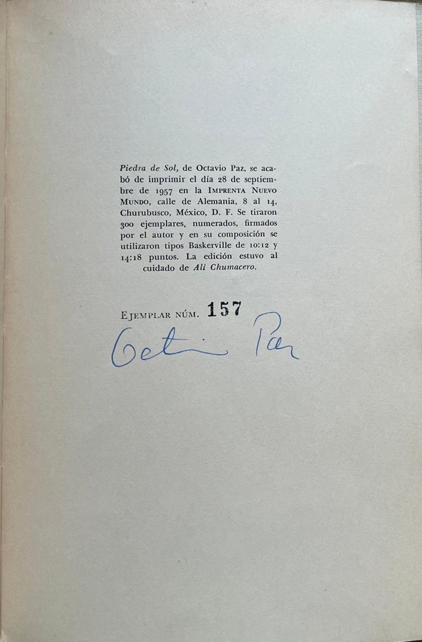 Octavio Paz 	Piedra del Sol 