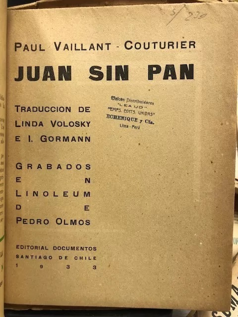 P. Villant - Couturier. Juan Sin Pan.