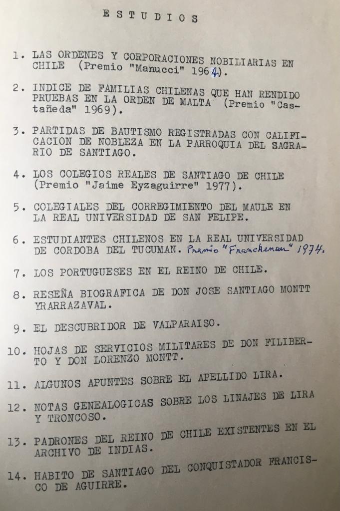 Luis Lira Montt. Estudios Históricos Genealógicos Tomo 1 y Tomo 2. 