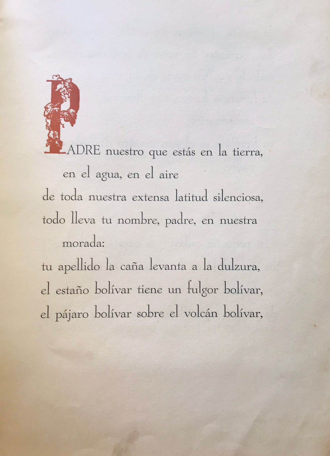 Pablo Neruda	Un canto para Bolivar
