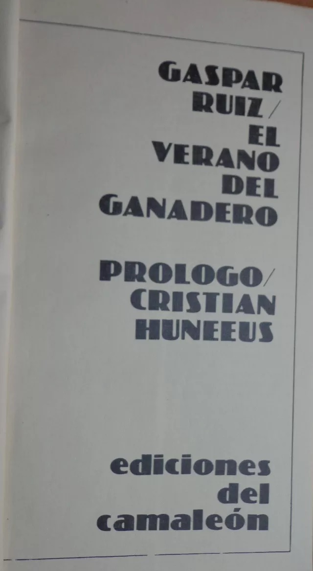 Gaspar Ruiz. El verano del ganadero