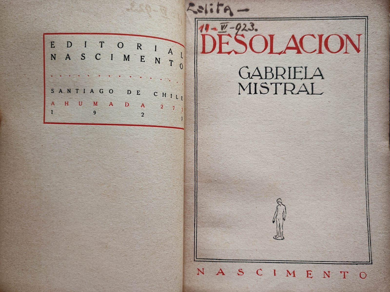 Gabriela Mistral. Desolación.